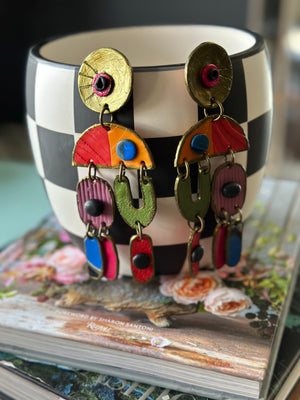 Funky Geometric Drip Earrings